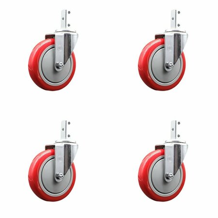 SERVICE CASTER Regency 600CASTHD4P Replacement Caster Set, 4PK REG-SCC-SQ20S514-PPUB-RED-34-4